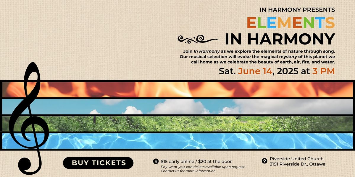 Elements In Harmony, 14 June | Event in Ottawa | AllEvents