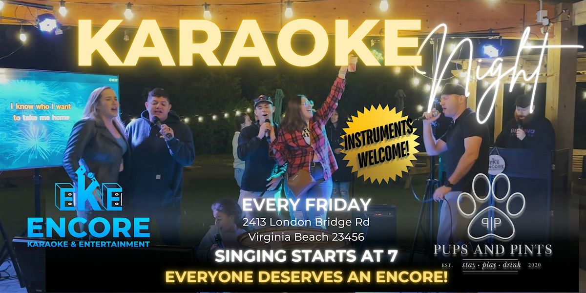 KARAOKE NIGHT AT PUPS AND PINTS, 30 May | Event in Virginia Beach | AllEvents