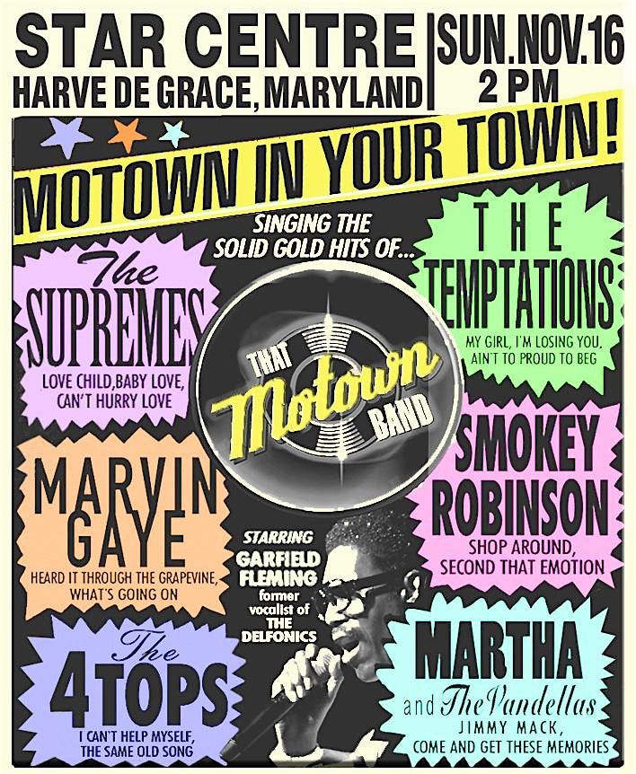 Preemo Productions presents: MOTOWN IN YOUR TOWN, 16 November | Event in Havre de Grace | AllEvents