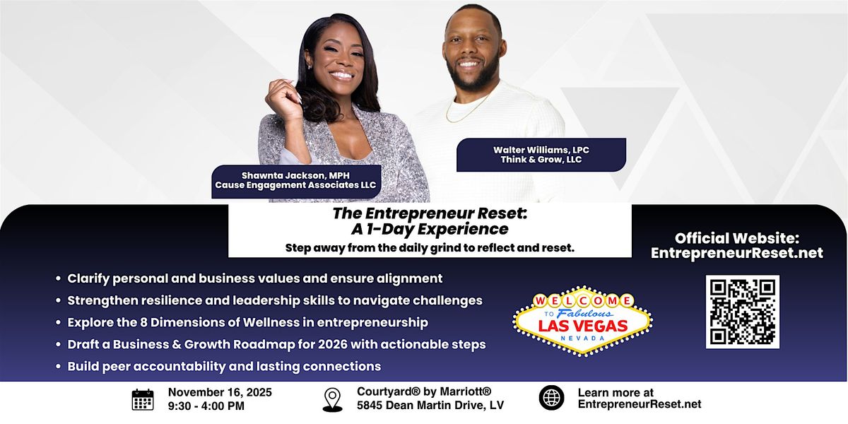 The Entrepreneur Reset, 16 November | Event in Las Vegas | AllEvents