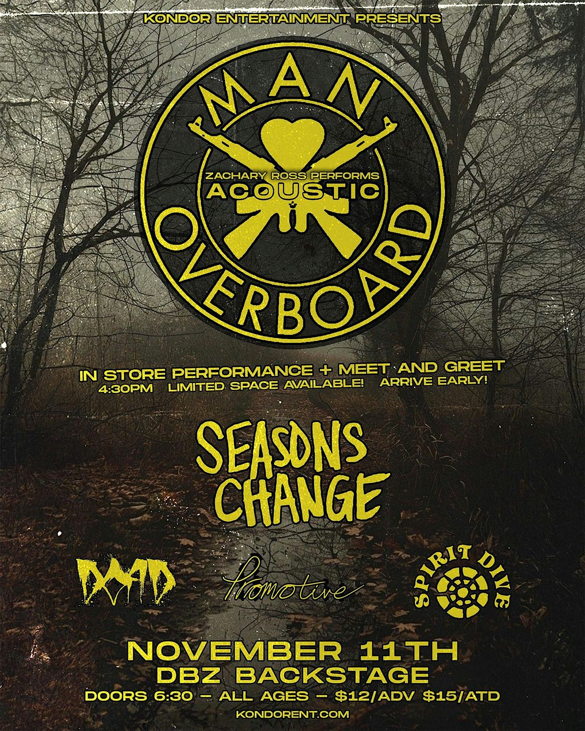 DBZ BACKSTAGE & KONDOR ENT PRESENTS: MAN OVERBOARD, 14 November | Event in Corona | AllEvents