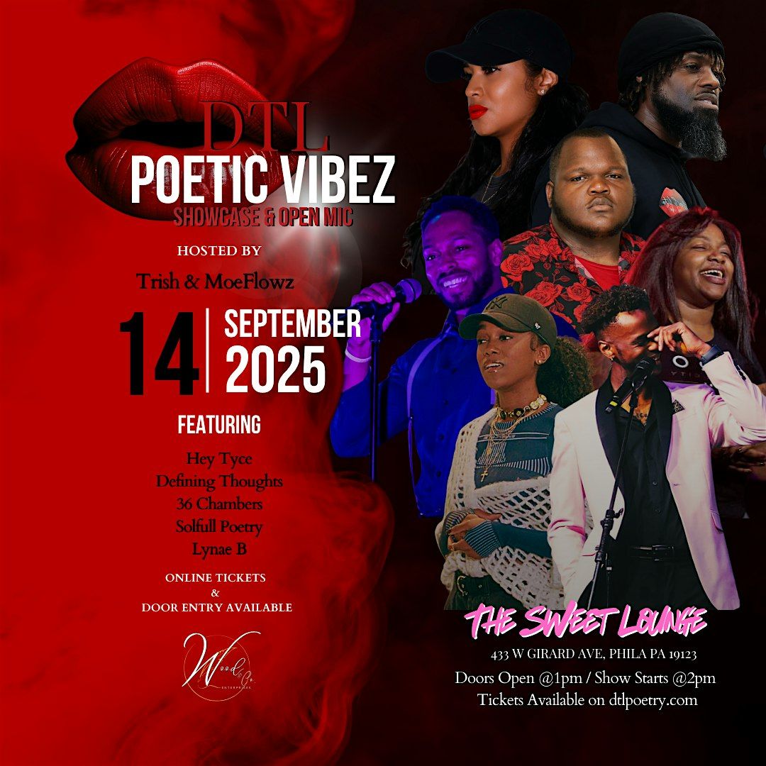 DTL Poetic Vibez Open Mic & Showcase, 14 September | Event in Philadelphia | AllEvents