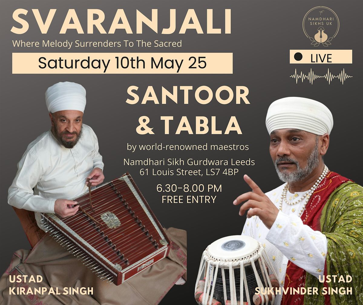 Svaranjali: Where Melody Surrenders To The Sacred, 10 May | Event in Leeds | AllEvents