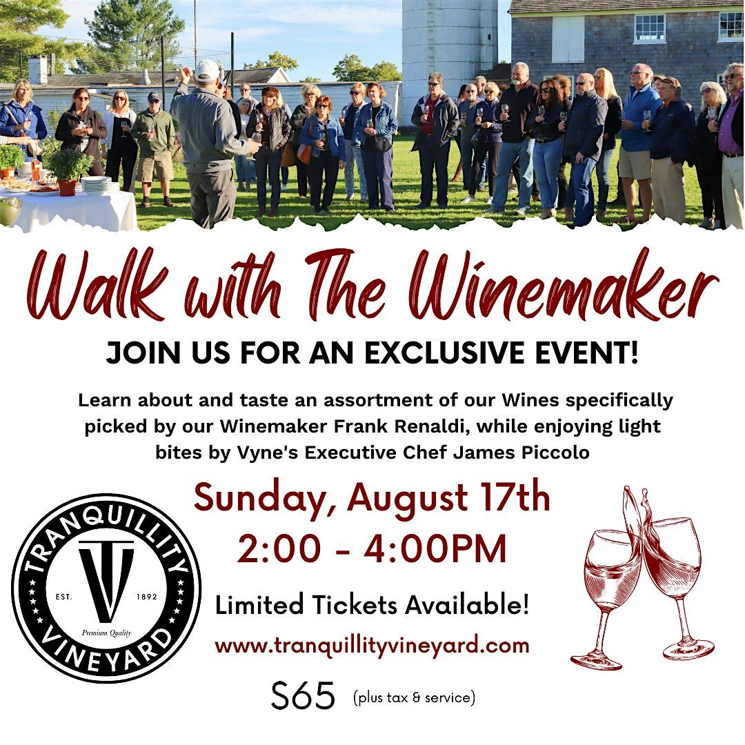 Walk With The Winemaker, 17 August | Event in Middlebury | AllEvents