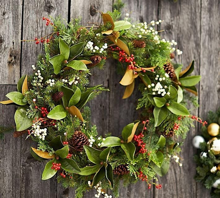 Sips and Stems- Evergreen, Magnolia, and Berry Wreaths, 3 December | Event in Richland | AllEvents