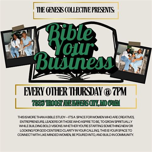The Genesis Collective: Bible Your Business, 15 May | Event in Kansas City | AllEvents
