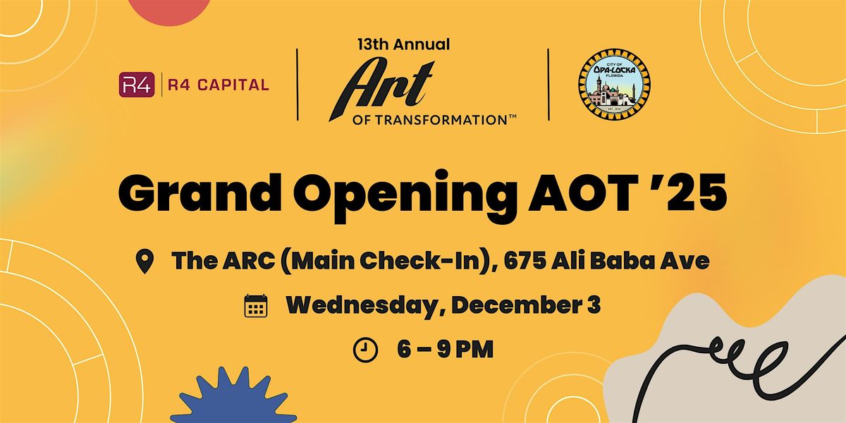 Opening Night for 13th Annual Art of Transformation in Opa-locka, 3 December | Event in Opa-locka | AllEvents