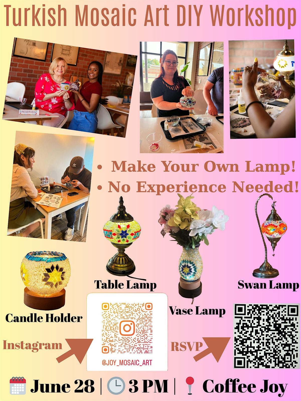 Create Your Own Turkish Mosaic Lamp, 28 June | Event in Baton Rouge | AllEvents