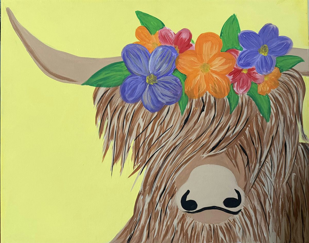 Paint and Sip - Highland Cow Cutie– Buckboard Bar and Grill, 21 August | Event in Reed City | AllEvents