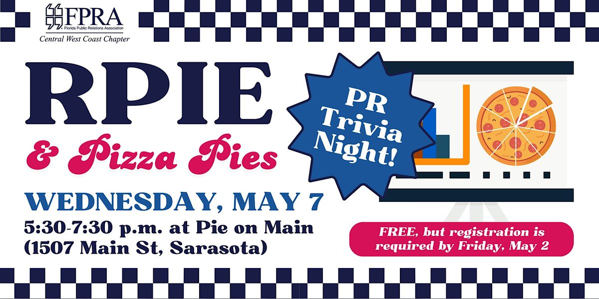RPIE & Pizza Pies Trivia Night, 7 May | Event in Sarasota | AllEvents