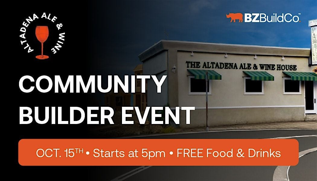 Community Builder Night with BZ Build Co, 15 October | Event in Altadena | AllEvents