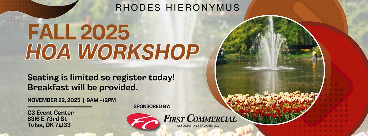 HOA Workshop, 22 November | Event in Tulsa | AllEvents