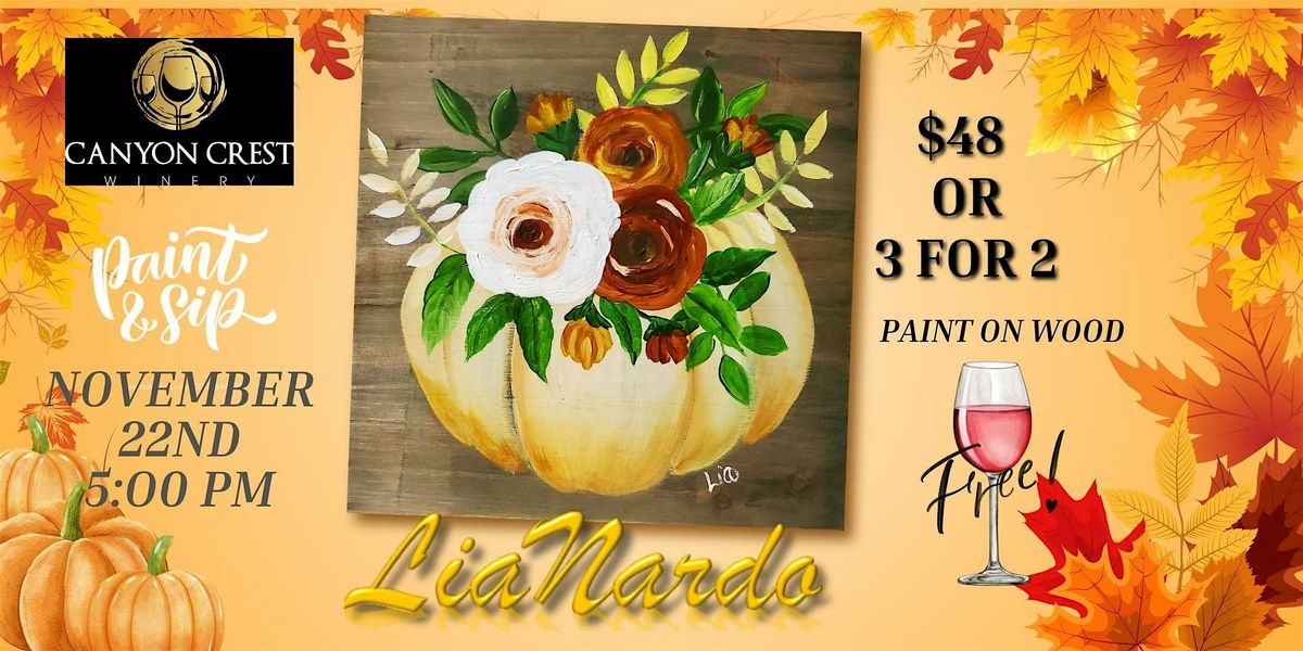 Paint on Wood w/LiaNardo Mobile Paint & Sip at Canyon Crest Winery!, 22 November | Event in Riverside