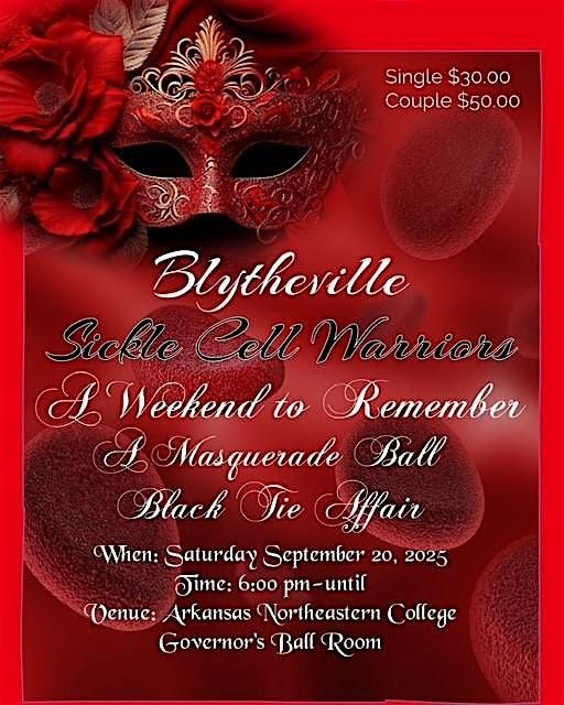 Sickle Cell Warriors of Blytheville- Masquerade Ball, 20 September | Event in Blytheville | AllEvents