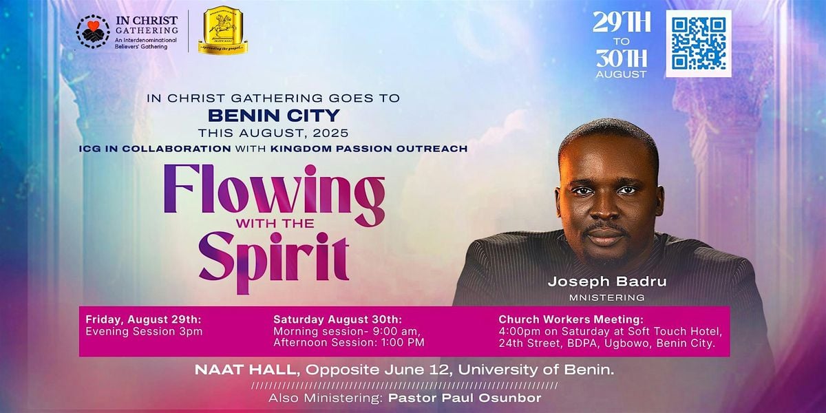 Flowing with the Spirit, 29 August | Event in University of Benin, Benin City | AllEvents