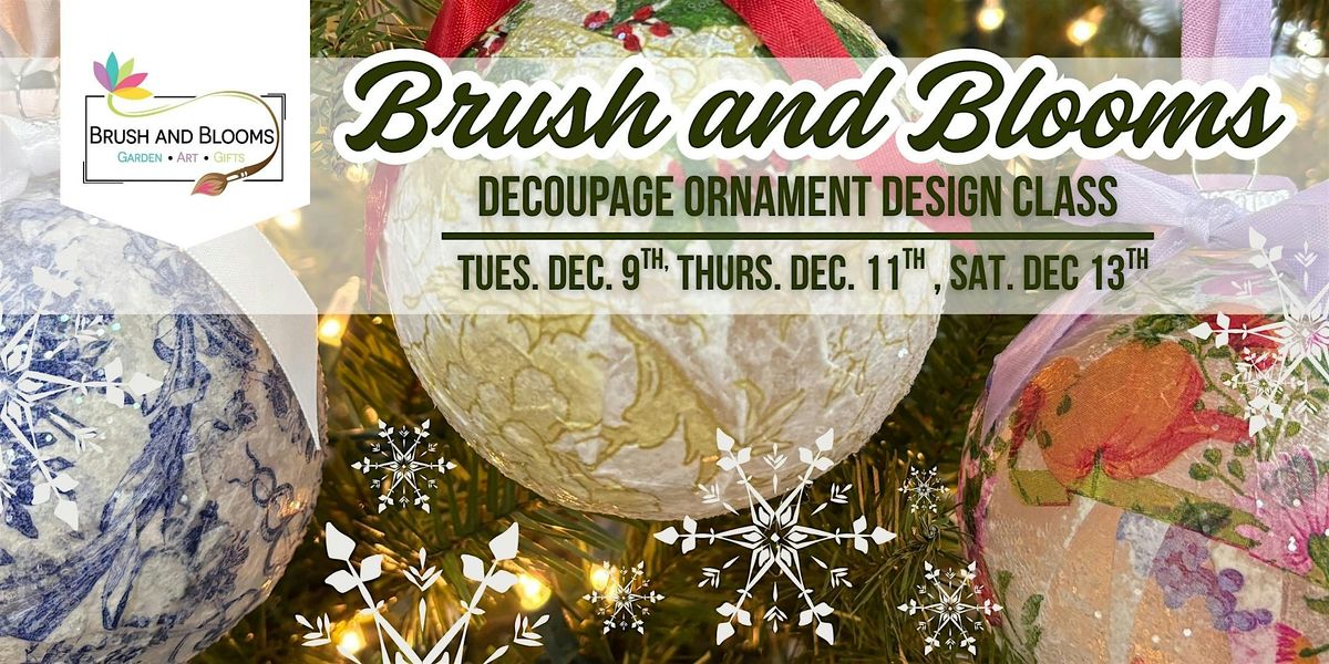 Decoupage Ornament Design Class, 9 December | Event in Thiensville | AllEvents