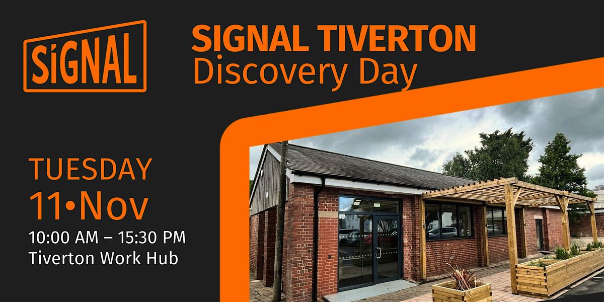 Discovery Day & Networking — Tiverton Workhub (Meet Simon & Jason), 11 November | Event in Tiverton