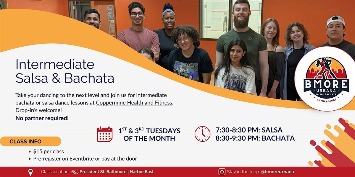 Intermediate Salsa Class | On1 & Intermediate Bachata Class | Urban Style | Event in Baltimore | AllEvents