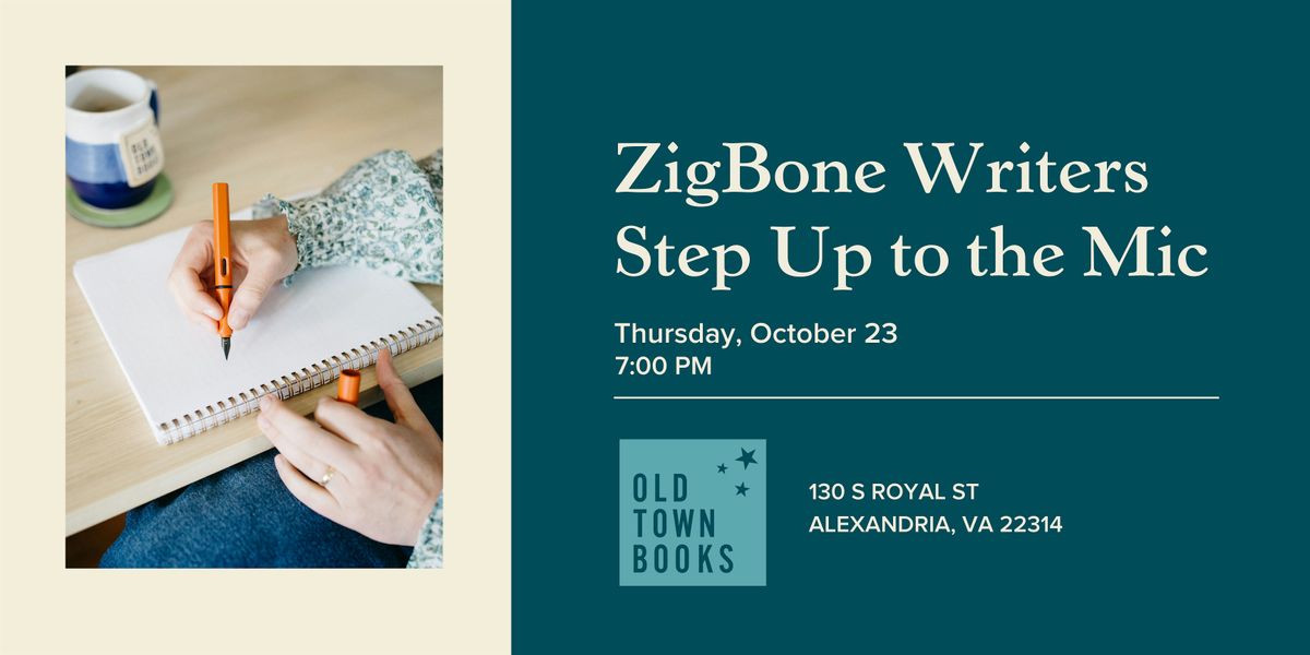ZigBone Writers Step Up to the Mic, 23 October | Event in Alexandria | AllEvents