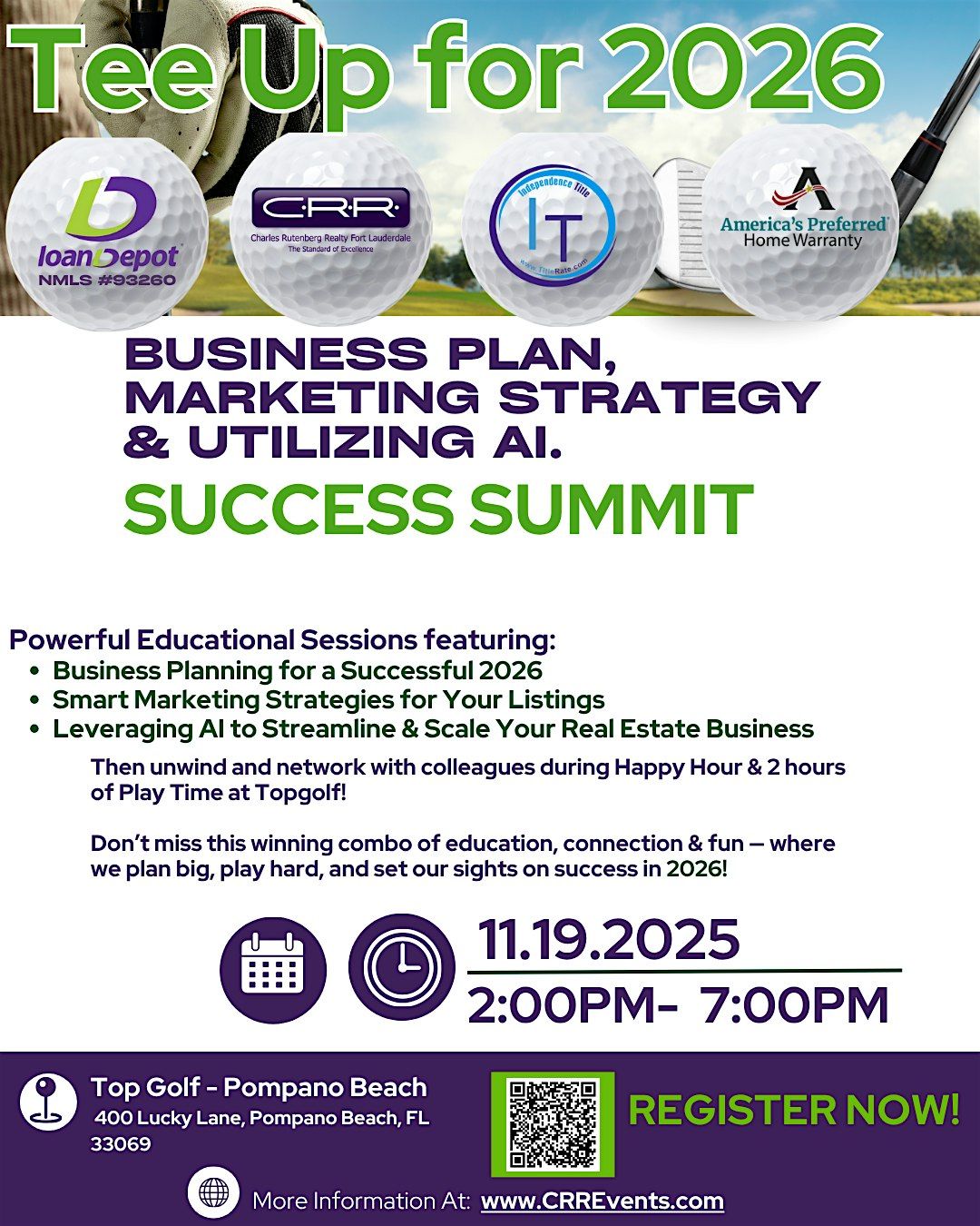 Tee Up for 2026 Success Summit, 19 November | Event in Pompano Beach | AllEvents