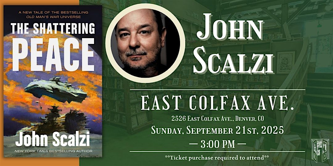 John Scalzi Live at Tattered Cover Colfax, 21 September | Event in Denver | AllEvents