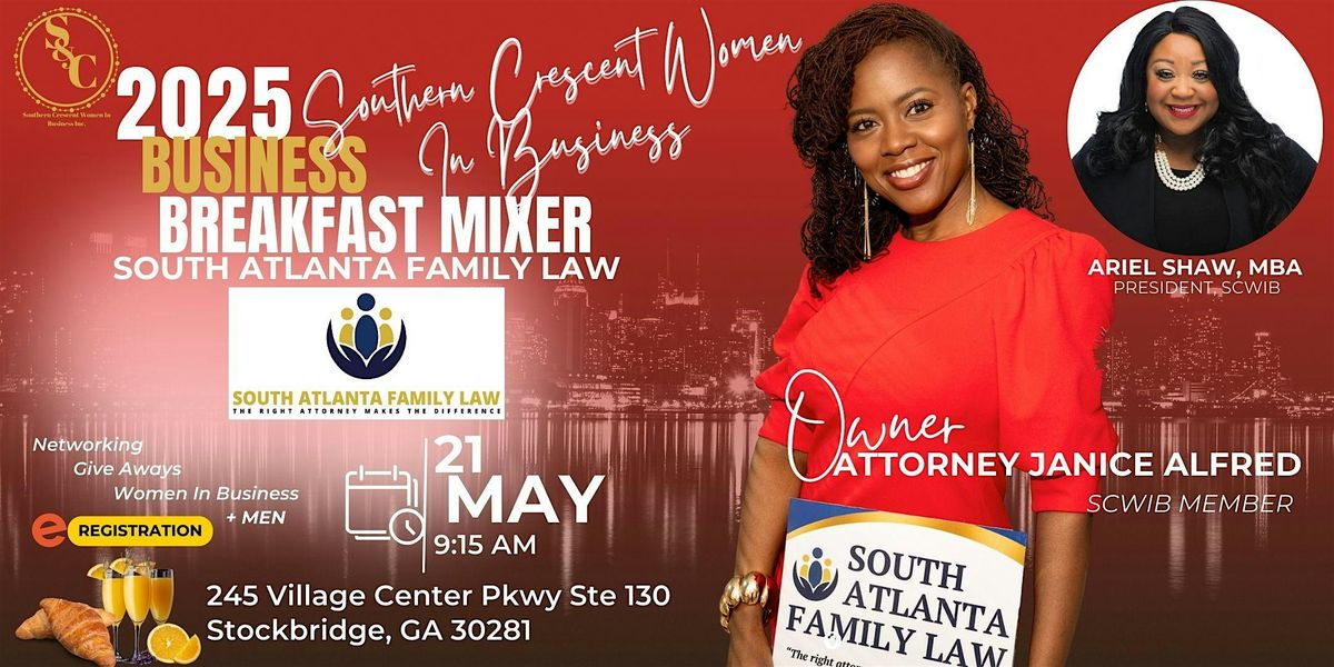 SCWIB Business Breakfast Mixer w/Janice Alfred of South Atlanta Family Law!, 21 May | Event in Stockbridge
