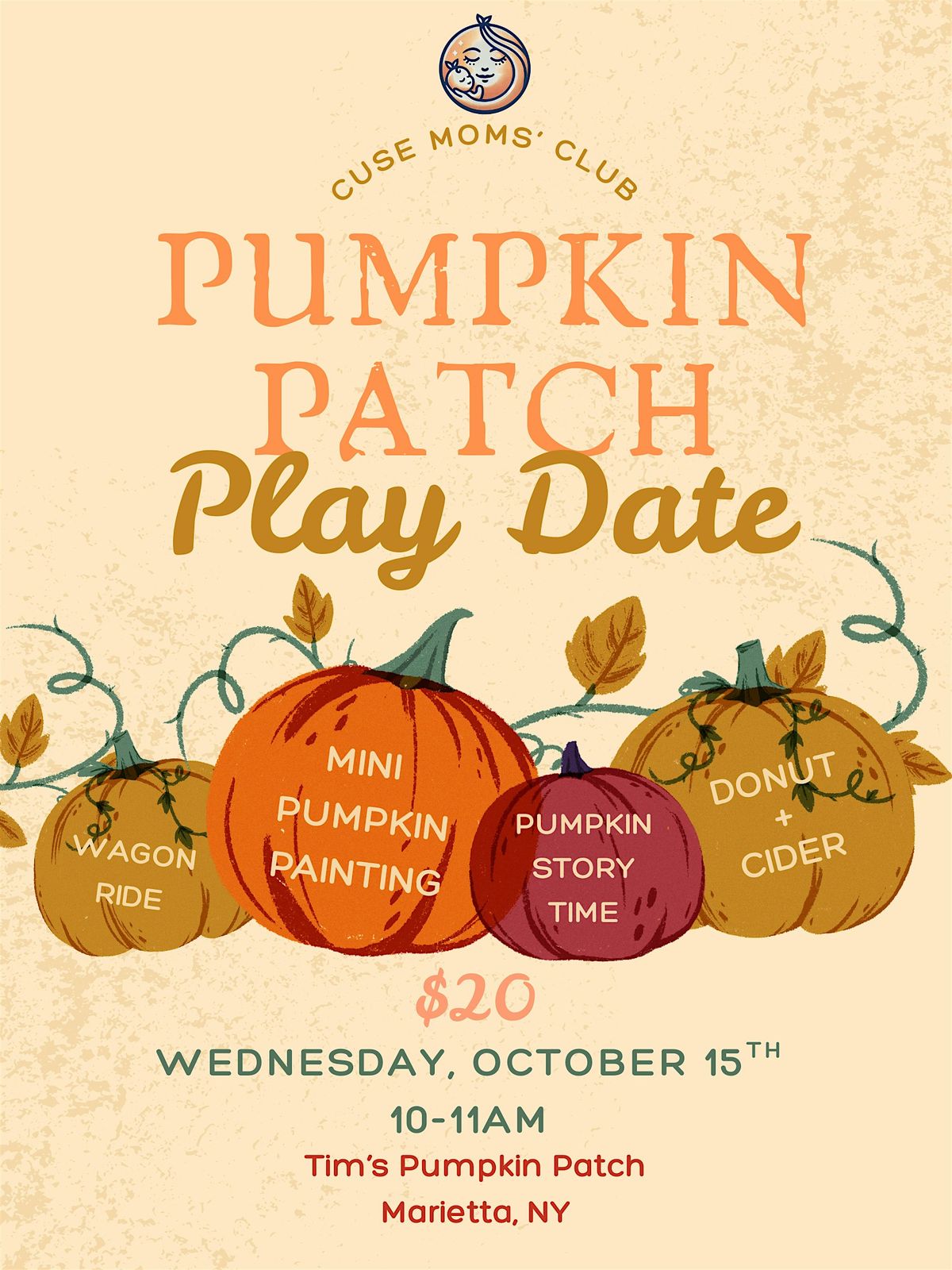 Mommy + Me Play Date at Tim’s Pumpkin Patch, 15 October | Event in Marietta | AllEvents