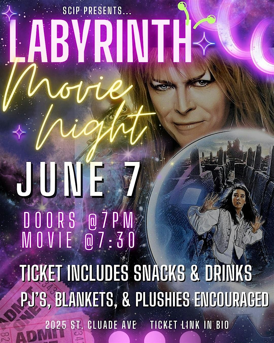 SCIP Movie Night Presents~ Labyrinth, 7 June | Event in New Orleans | AllEvents