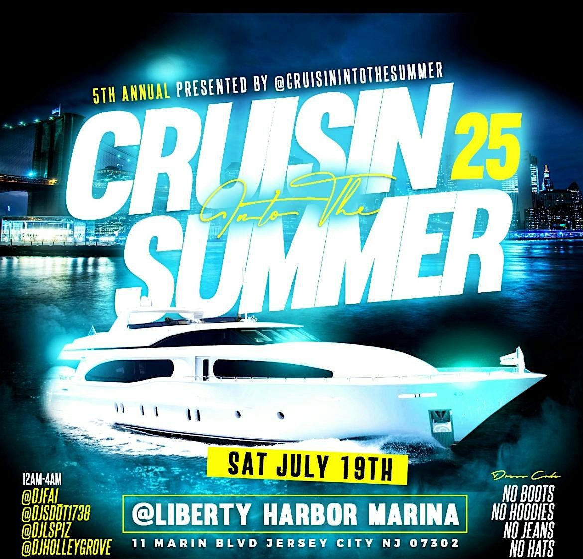 Cruisin into the summer Party Cruise Jersey City, 19 July | Event in Jersey City | AllEvents