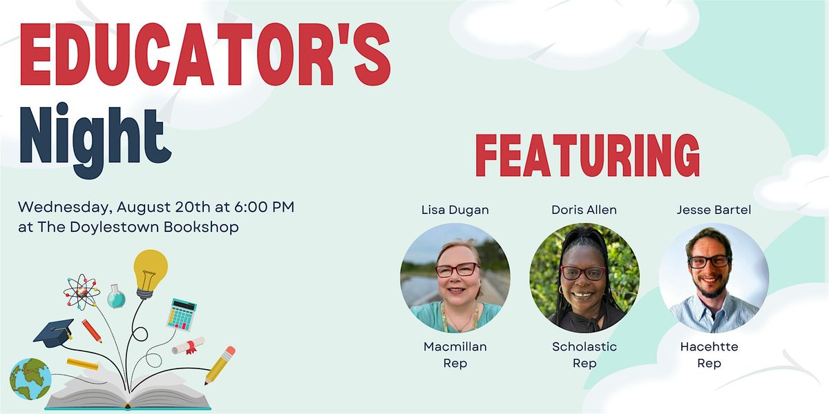 Educator's Night, 20 August | Event in Doylestown | AllEvents