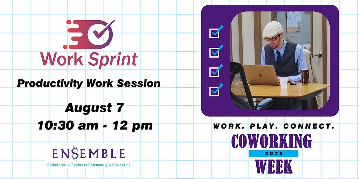 Productivity Work Sprint Coworking Week 2025, 7 August | Event in Fort Worth | AllEvents