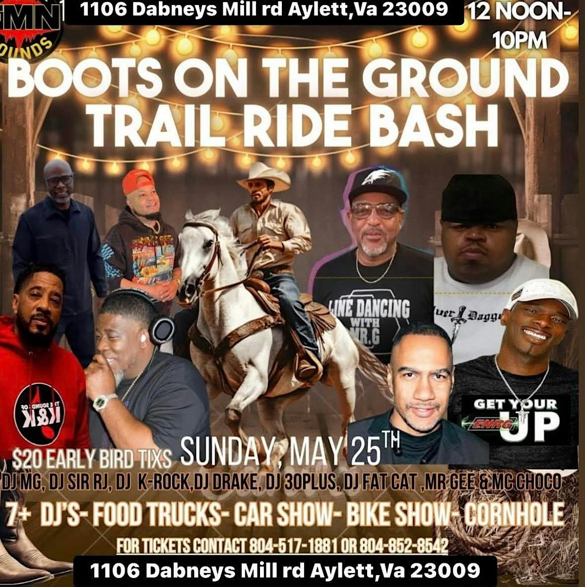 BOOTS ON THE GROUND  TRAIL RIDE BASH, 25 May | Event in Aylett | AllEvents