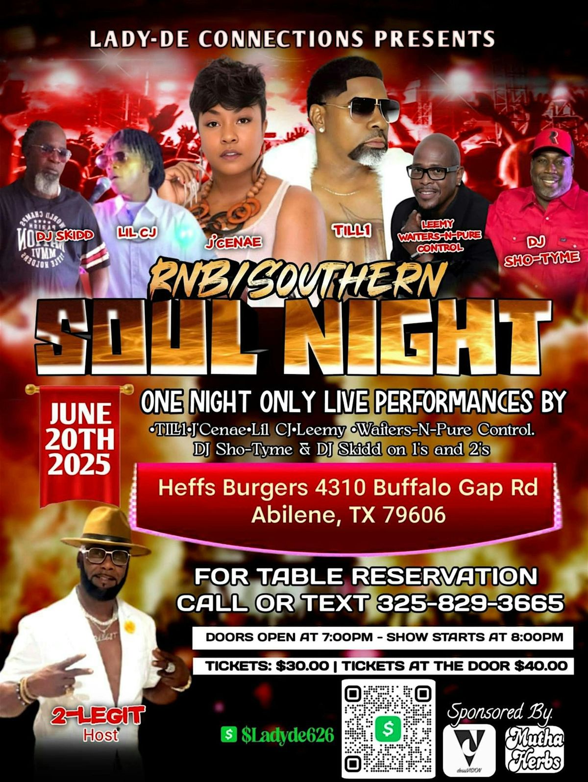 R&B and Southern Soul One Night Only, 20 June | Event in Abilene | AllEvents