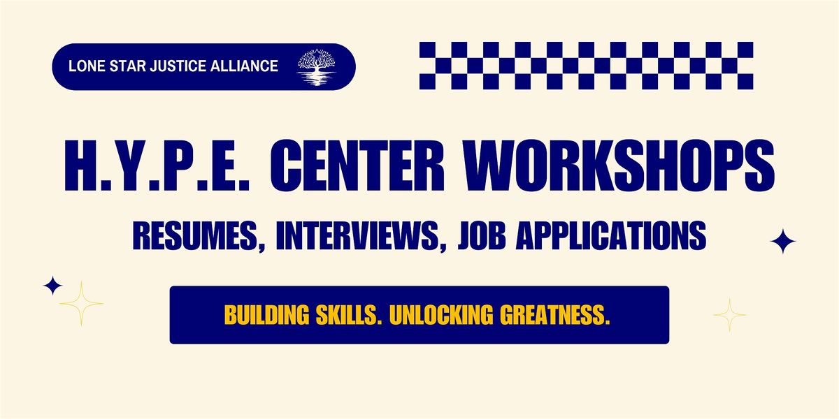 H.Y.P.E. Center Workshops (Resumes, Interviewing, Application Assistance), 7 October | Event in Dallas | AllEvents