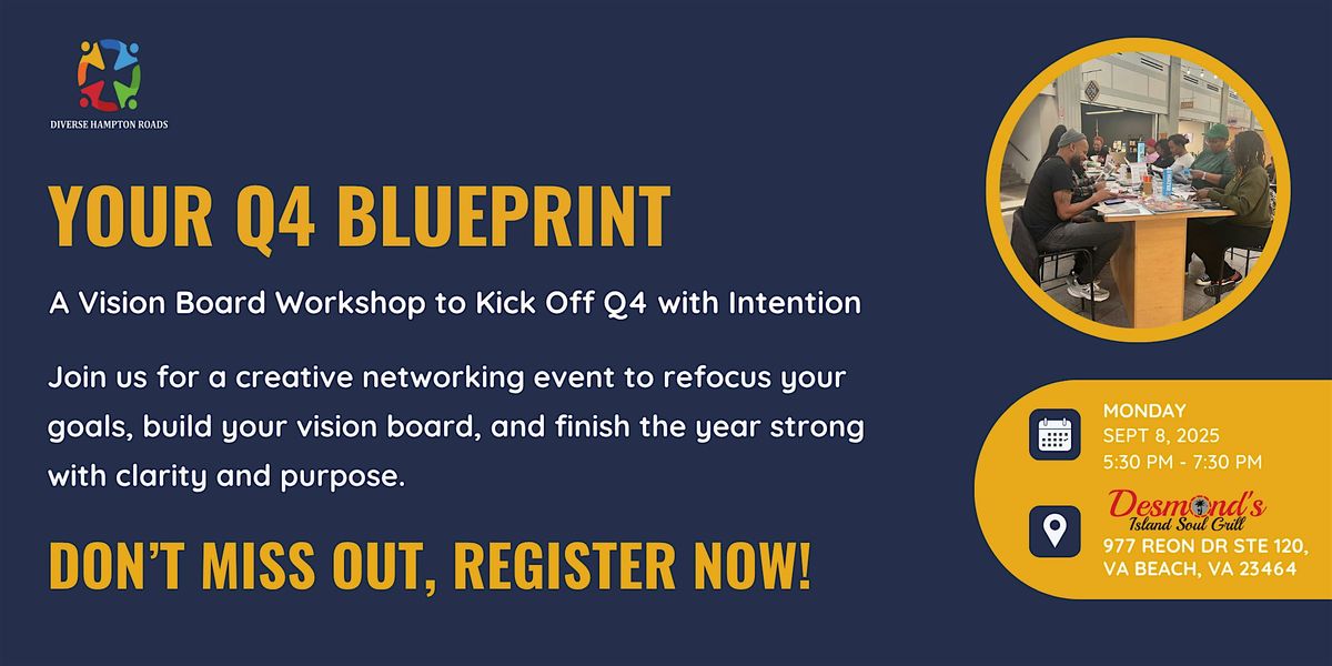 Your Q4 Blueprint: Vision Board Workshop, 8 September | Event in Virginia Beach | AllEvents