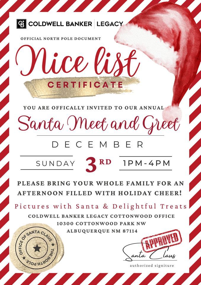 Santa Meet & Greet, Coldwell Banker Legacy Cottonwood, Albuquerque