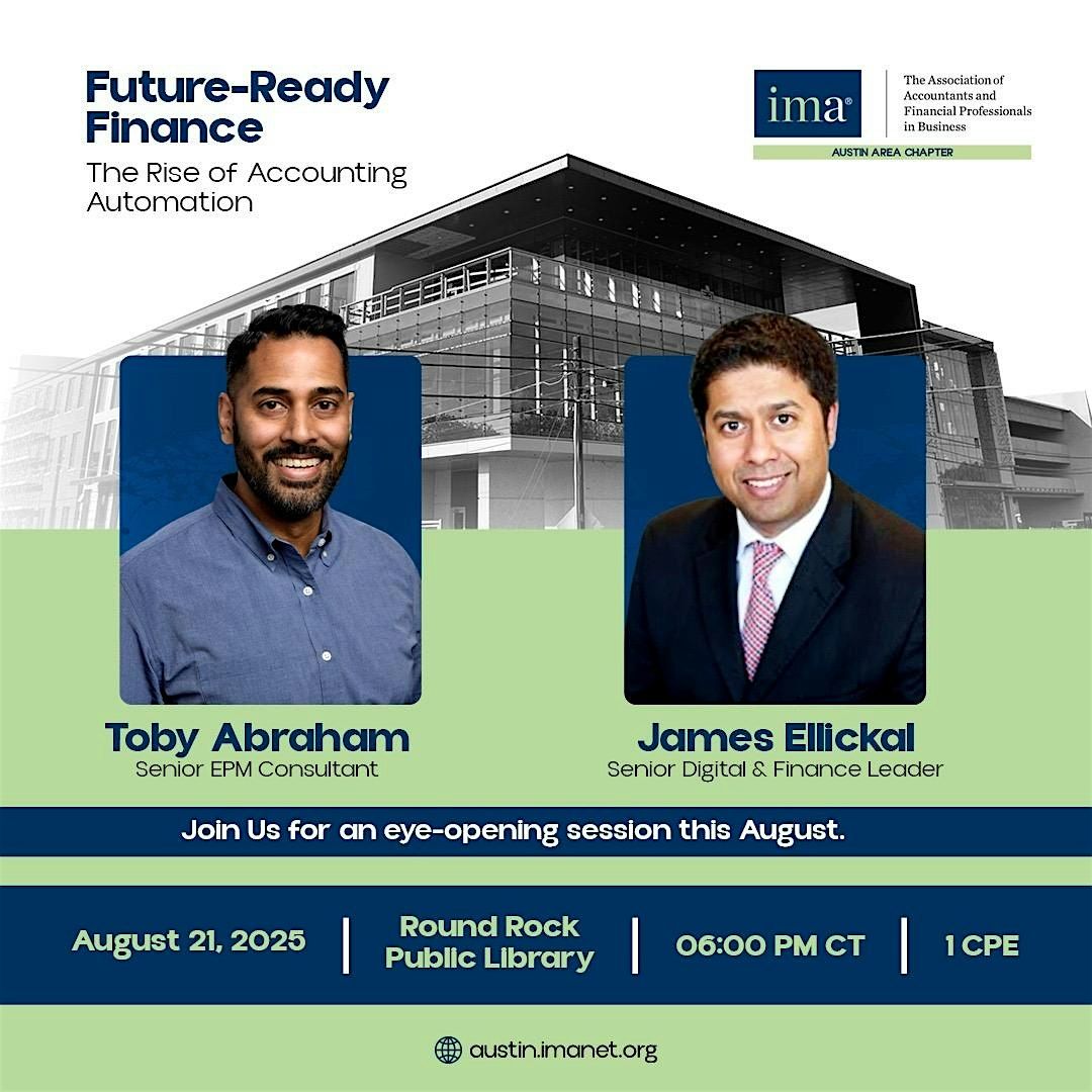 The Rise of Accounting Automation, 21 August | Event in Austin | AllEvents