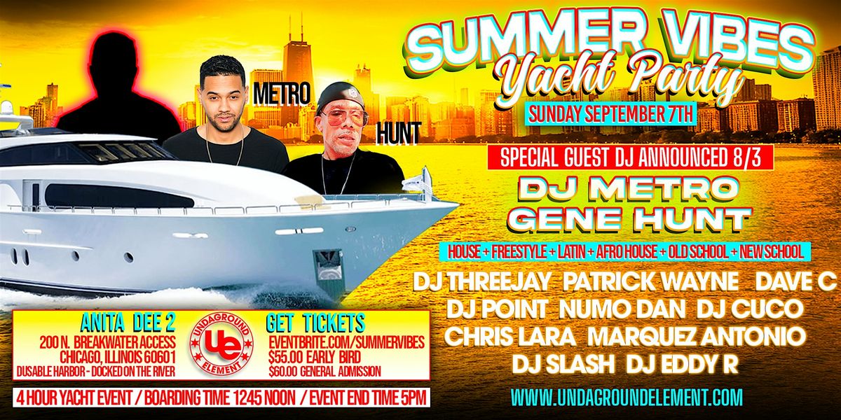 SUMMER VIBES 2 - Yacht Party, 7 September | Event in Chicago | AllEvents