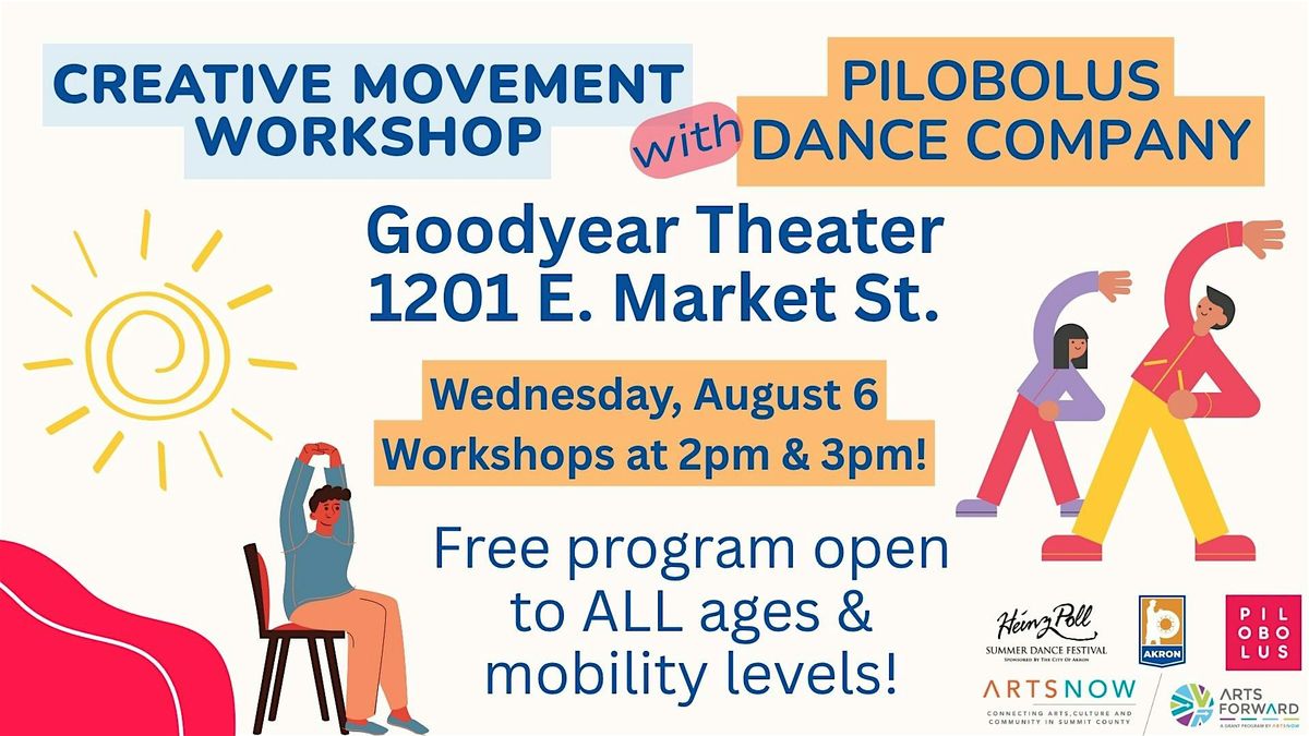 Creative Movement with Pilobolus - Goodyear Theater, 6 August | Event in Akron | AllEvents