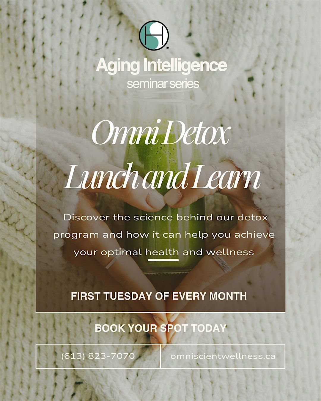 Aging Intelligently Series: October Monthly Detox Lunch and Learn, 7 October | Event in Ottawa | AllEvents