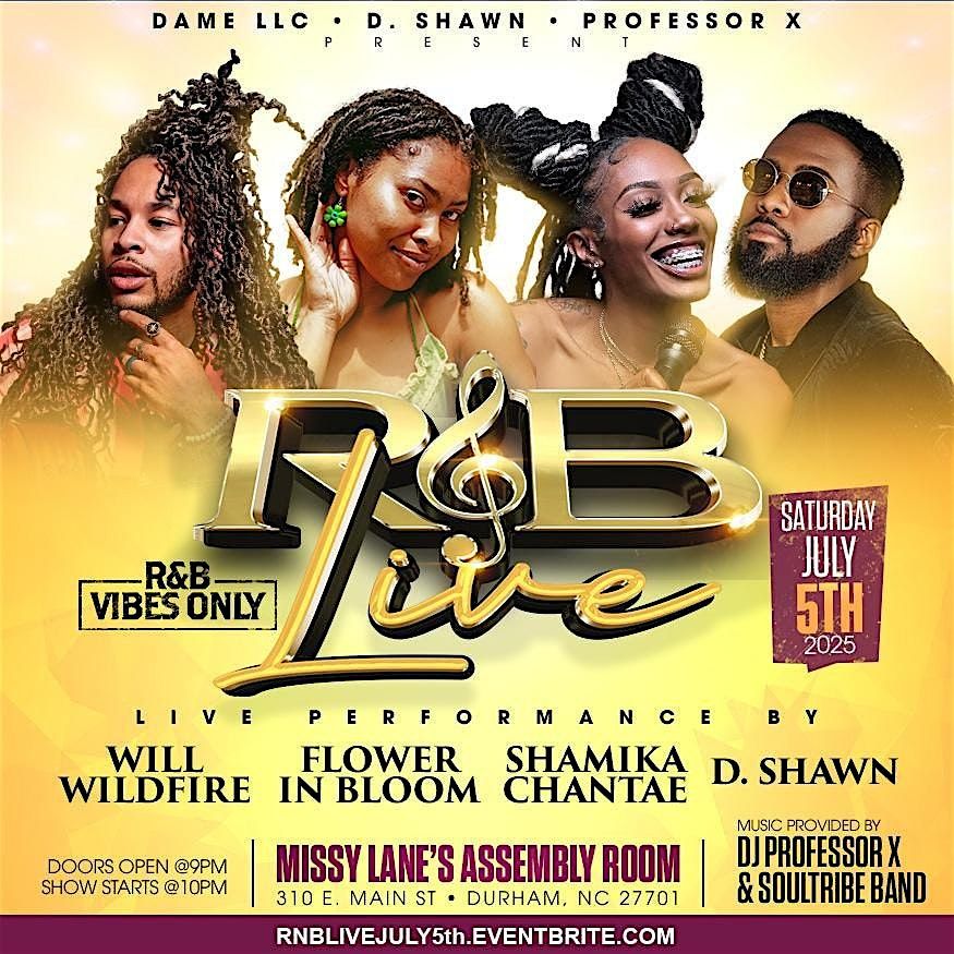 R&B LIVE, 5 July | Event in Durham | AllEvents