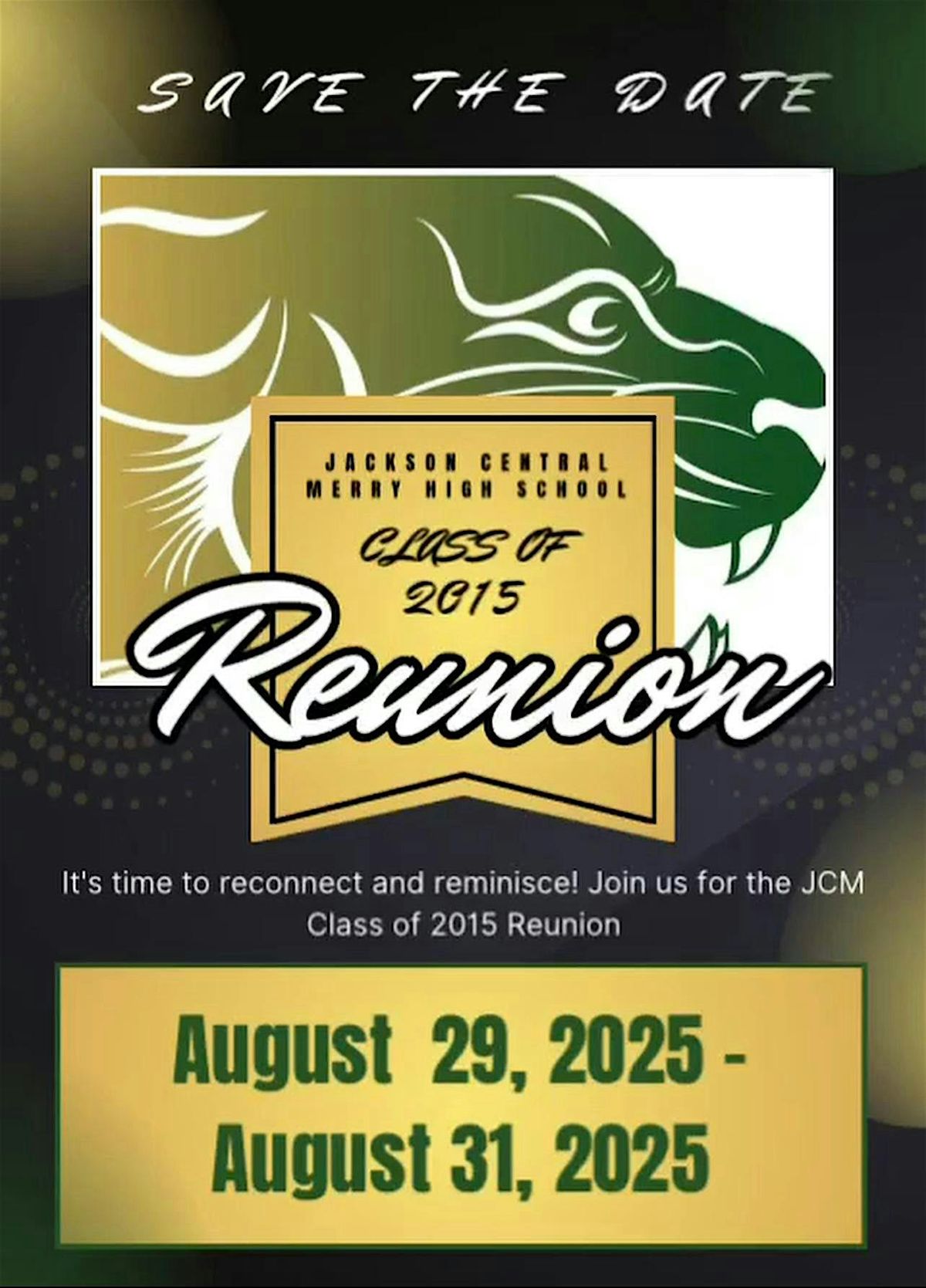 JCM Class of 2015 Reunion, 29 August | Event in Jackson | AllEvents