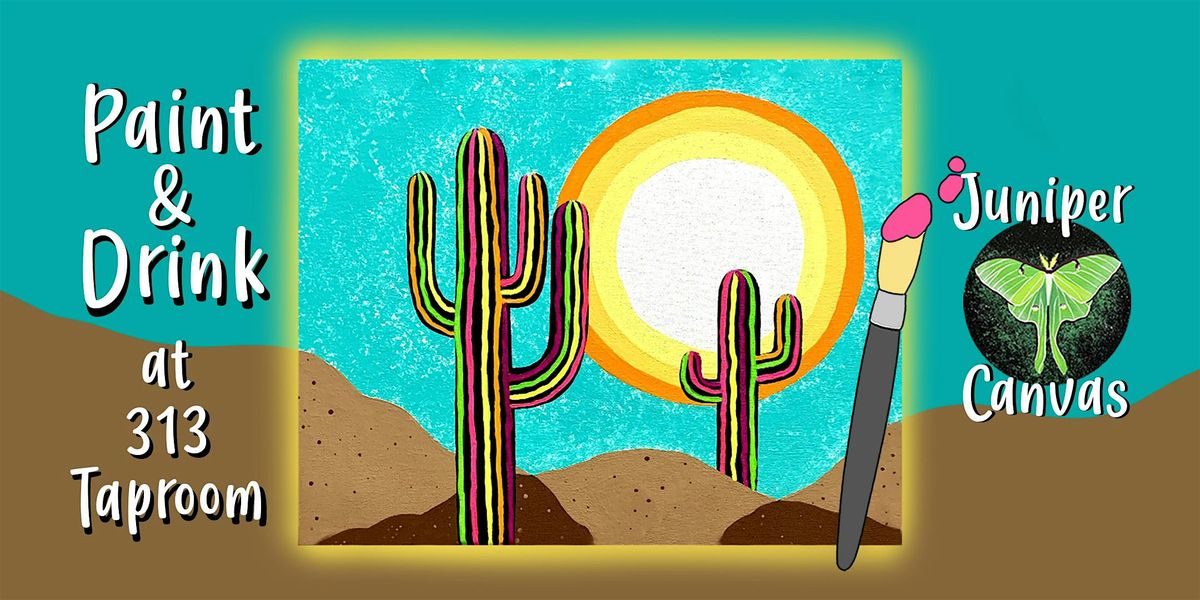 Paint & Drink at 313 Taproom: Neon Desert | Event in Munster | AllEvents