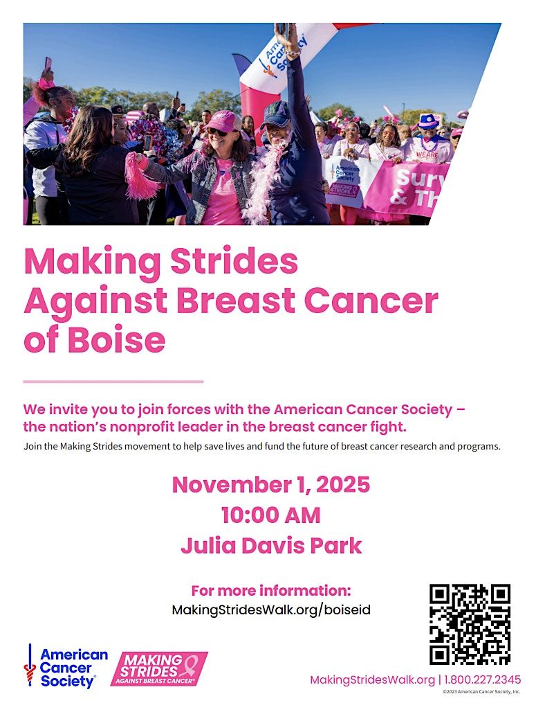 Making Strides of Breast Cancer, 1 November | Event in Boise | AllEvents