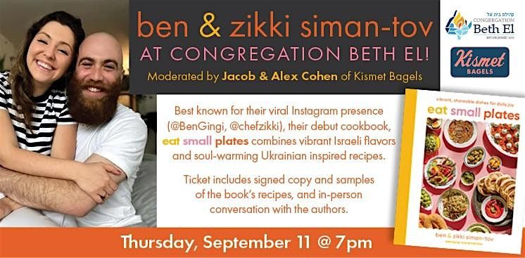 Eat Small Plates with Ben & Zikki Siman-Tov, 11 September | Event in Voorhees Township | AllEvents