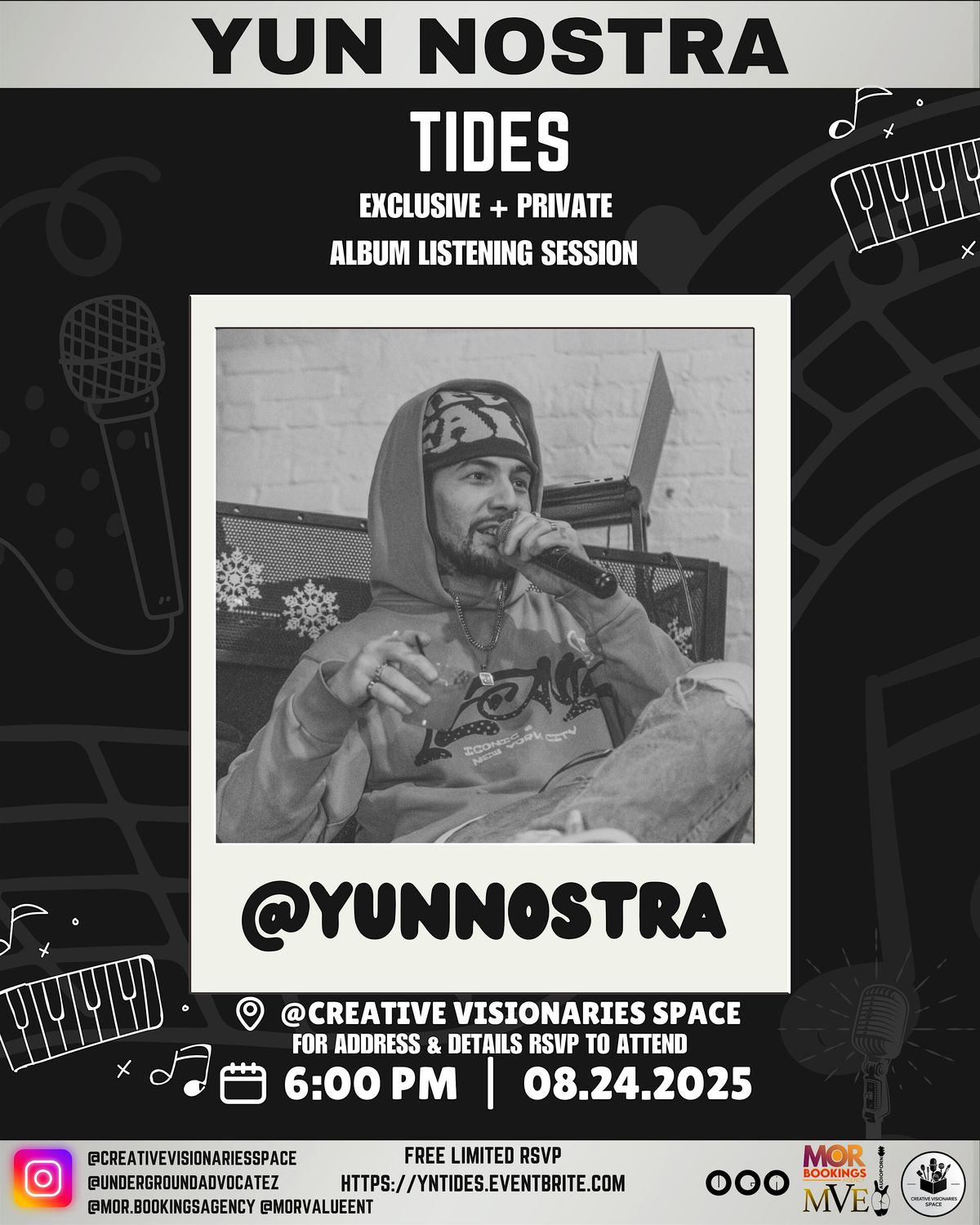 Yun Nostra's "Tides" Album Exclusive Private Listening Session, 24 August | Event in Ridgewood | AllEvents