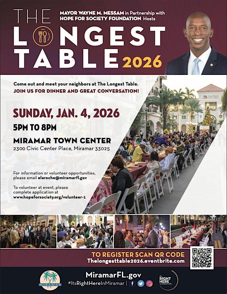 The Longest Table 2026, 4 January | Event in Miramar | AllEvents