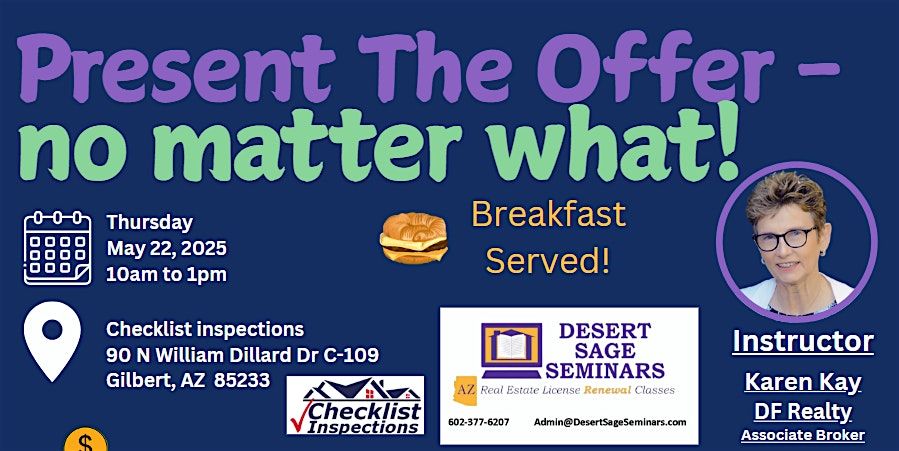 Present The Offer - Free CE Class - 3 Hours Contract Law | Event in Gilbert | AllEvents