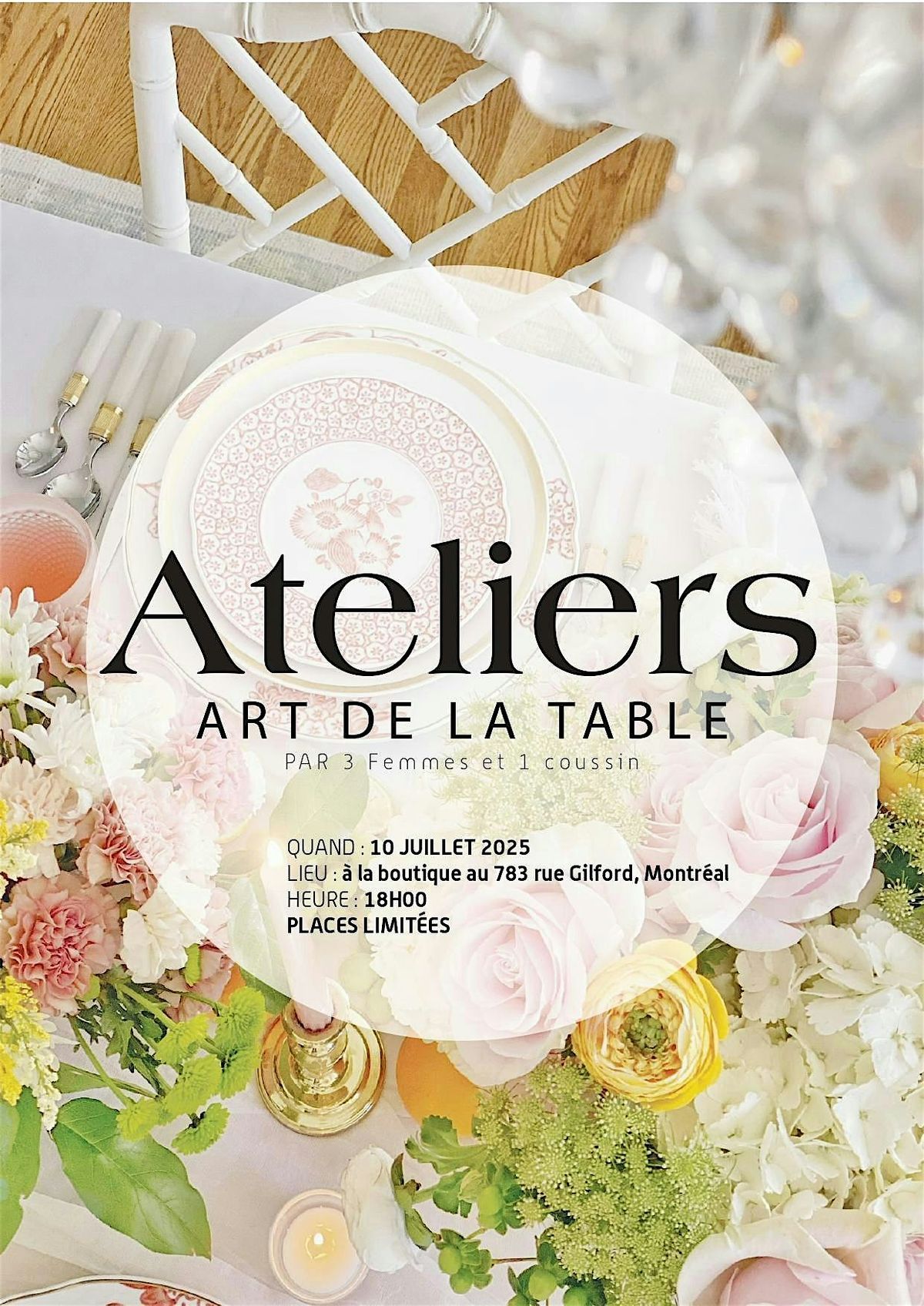 Atelier d'art de la table, 10 July | Event in Montréal | AllEvents