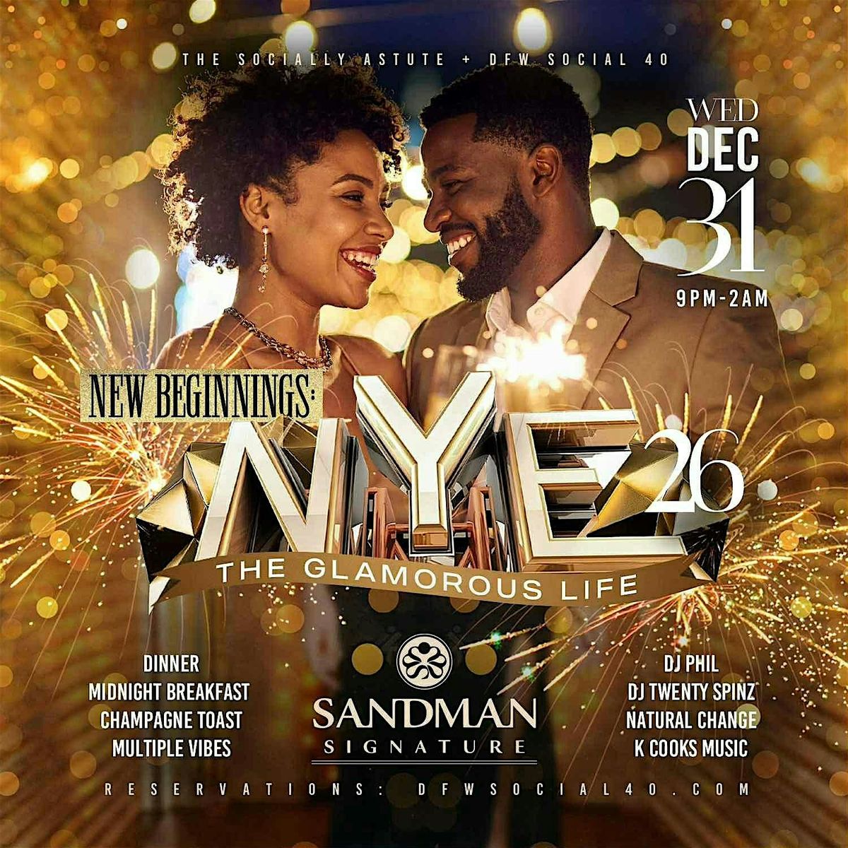New Beginnings NYE '26 - The Glamourous Life, 31 December | Event in Plano | AllEvents